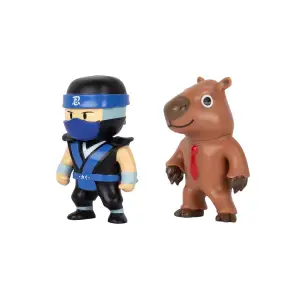 Набор коллекционных фигурок STUMBLE GUYS - НИНДЗЯ КАЙ И КАПИБАРА (2 фигурки, 6 cm) (SG2015-9)