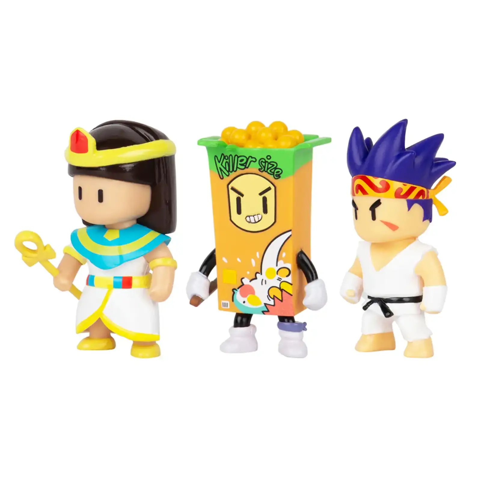 Набор коллекц. фигурок STUMBLE GUYS - СЭНСЭЙ ФАЕРФИСТ, КЛЕОПАТРА, КИЛЛЕР (3 фигурки, 6 cm) (SG2020-4)