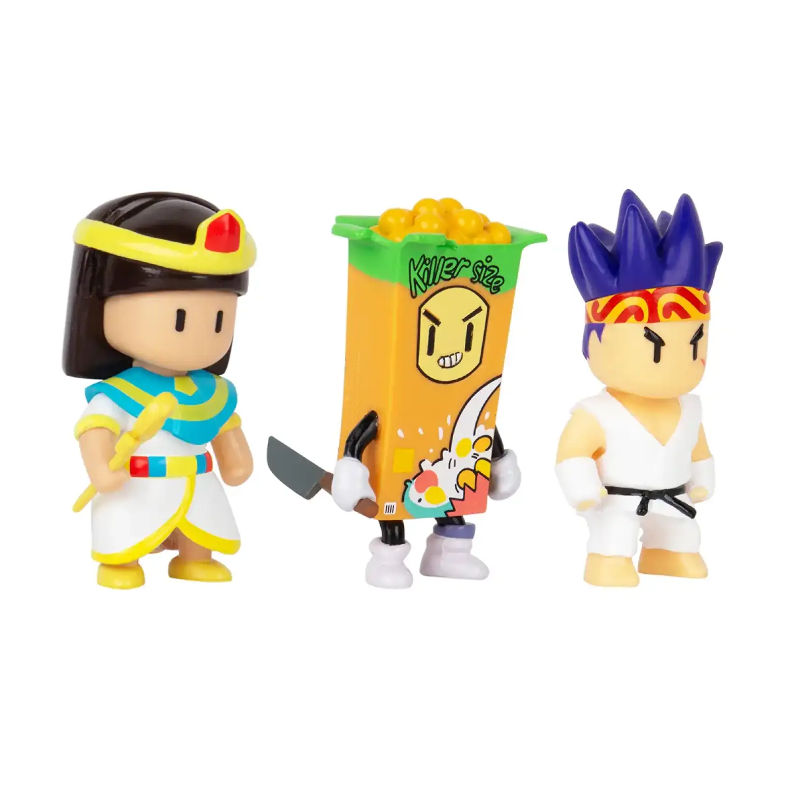 Набор коллекц. фигурок STUMBLE GUYS - СЭНСЭЙ ФАЕРФИСТ, КЛЕОПАТРА, КИЛЛЕР (3 фигурки, 6 cm) (SG2020-4)