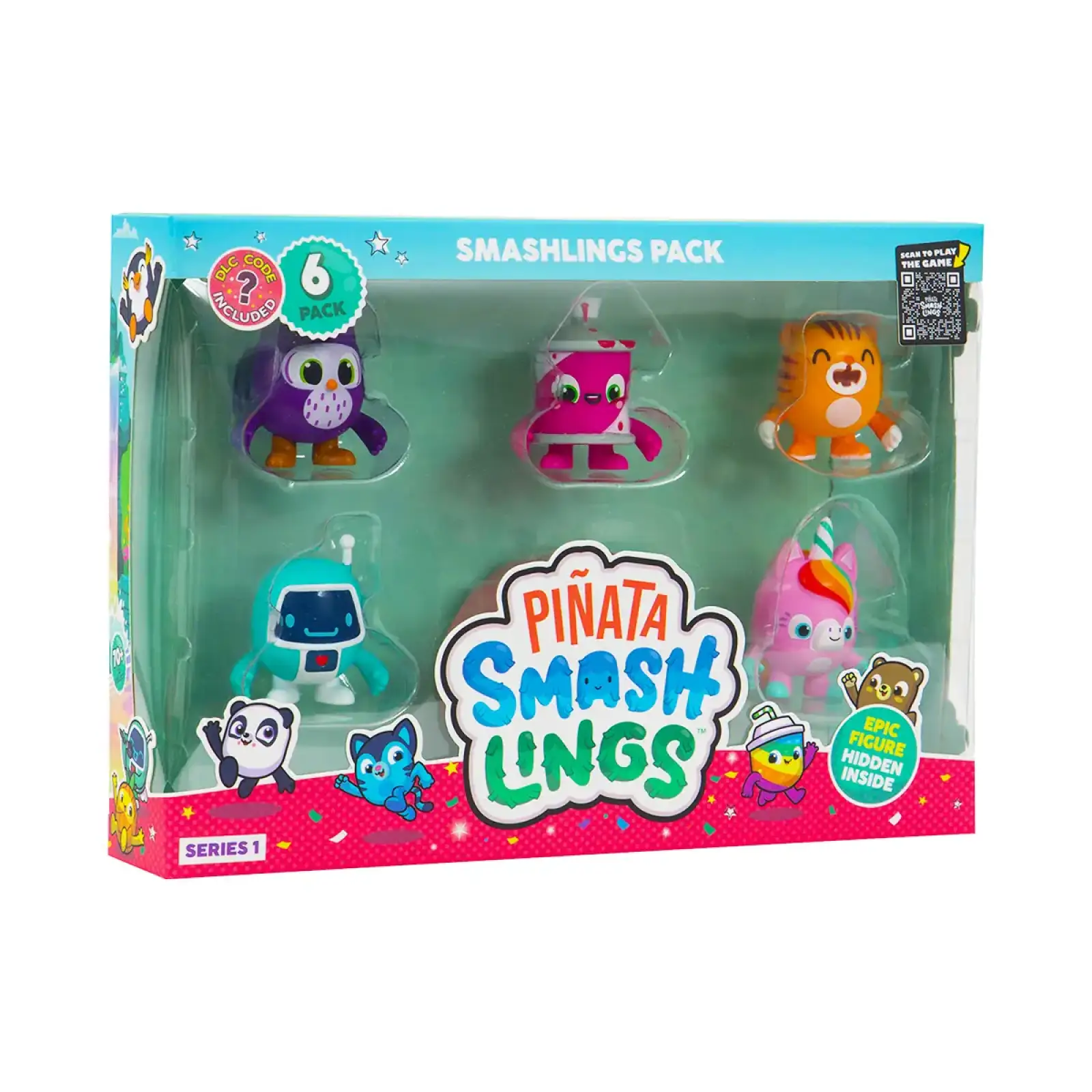 Набор фигурок PINATA SMASHLINGS – ЗАБАВНЫЕ ГЕРОИ (6 фигурок, в ассорт.) (SL2055)