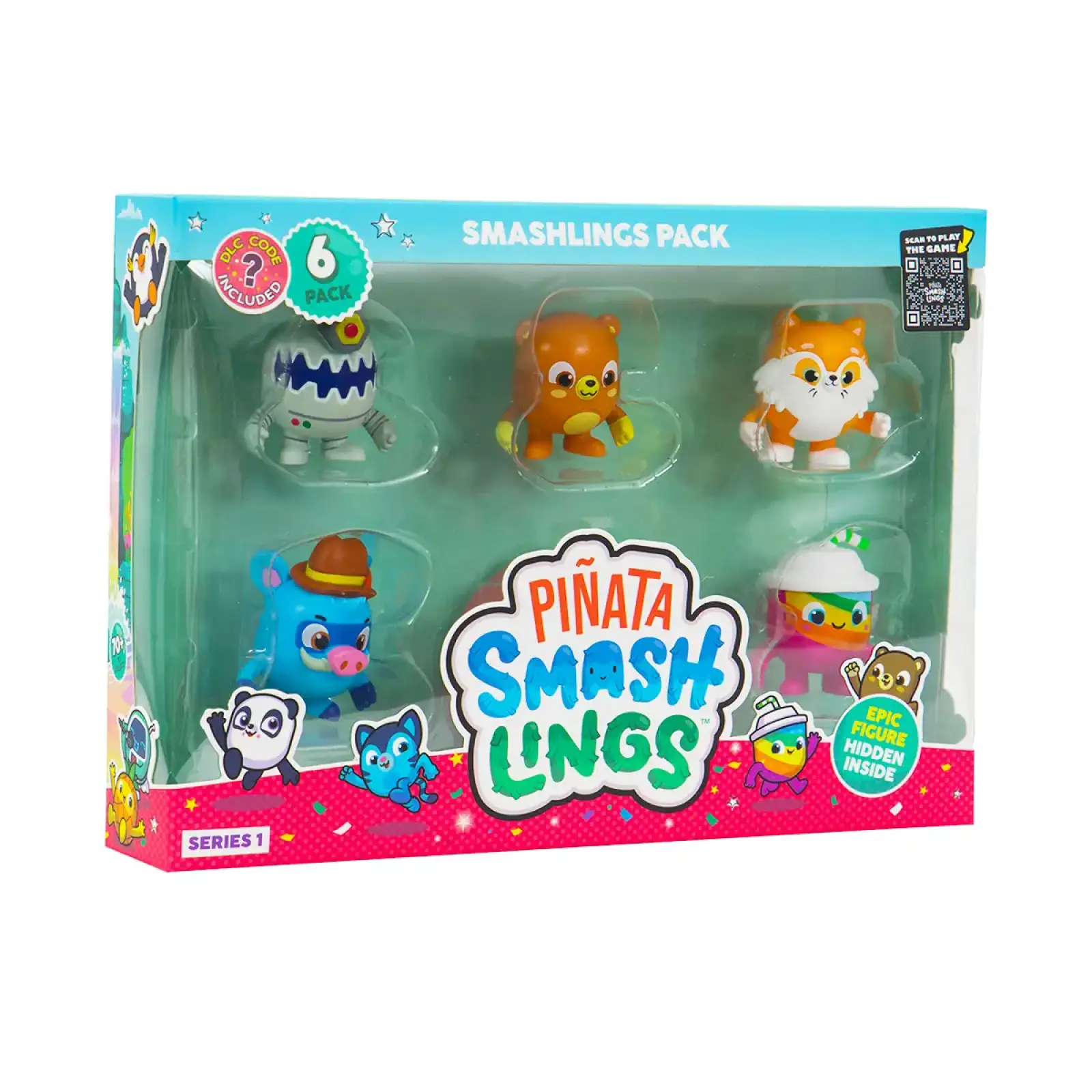 Набор фигурок PINATA SMASHLINGS – ЗАБАВНЫЕ ГЕРОИ (6 фигурок, в ассорт.) (SL2055)