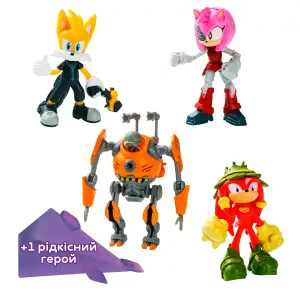 Набір ігрових фігурок SONIC PRIME – ПРИГОДИ ТЕЙЗЛА (5 фiгурок, 6,5 cm) (SON2040A)