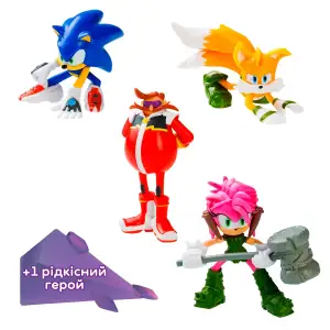 Набір ігрових фігурок SONIC PRIME – ПРИГОДИ ЕМІ (5 фiгурок, 6,5 cm) (SON2040C)