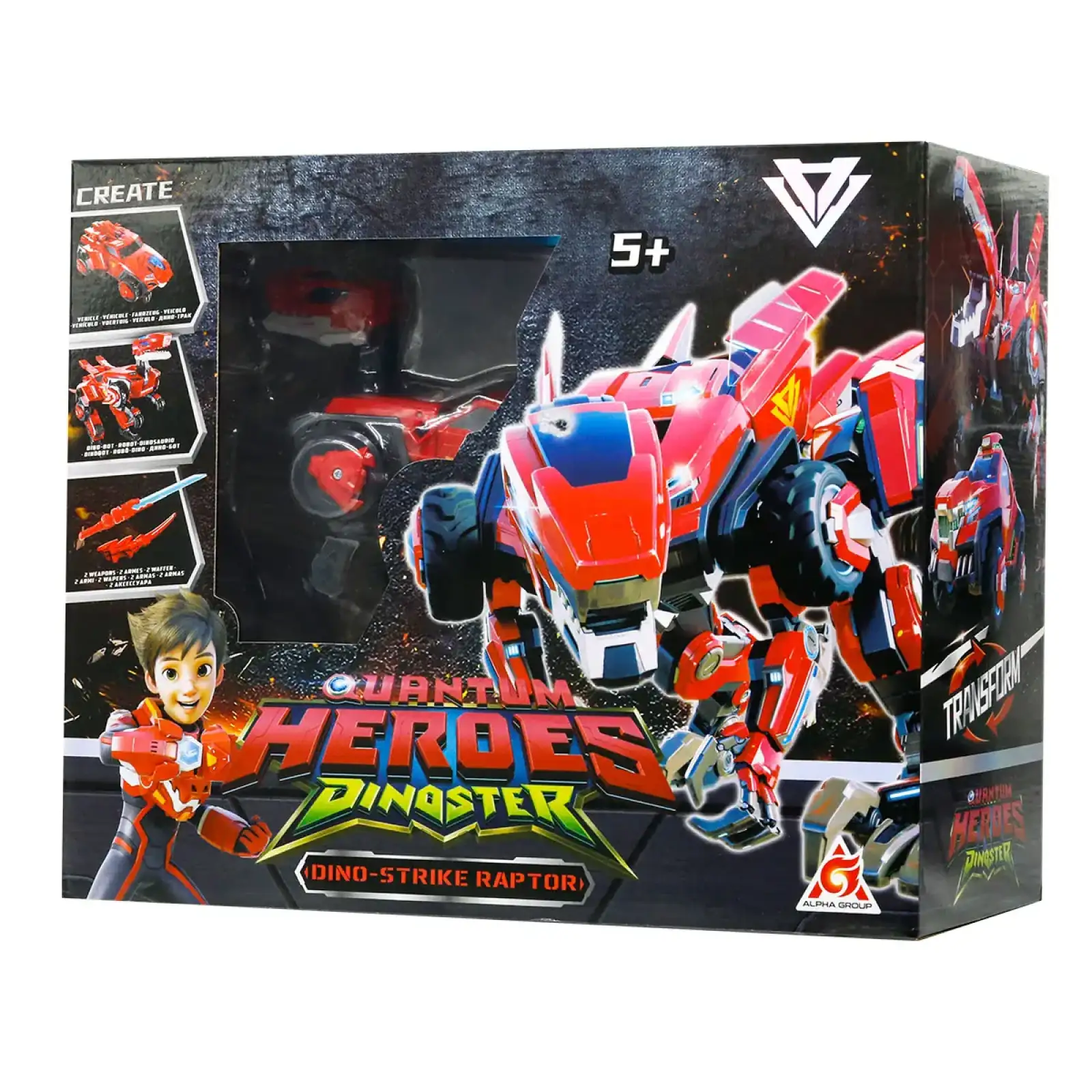 Динозавр-трансформер DINOSTER - МЕГА ДИНО-СТРАЙК РАПТОР (EU580805)