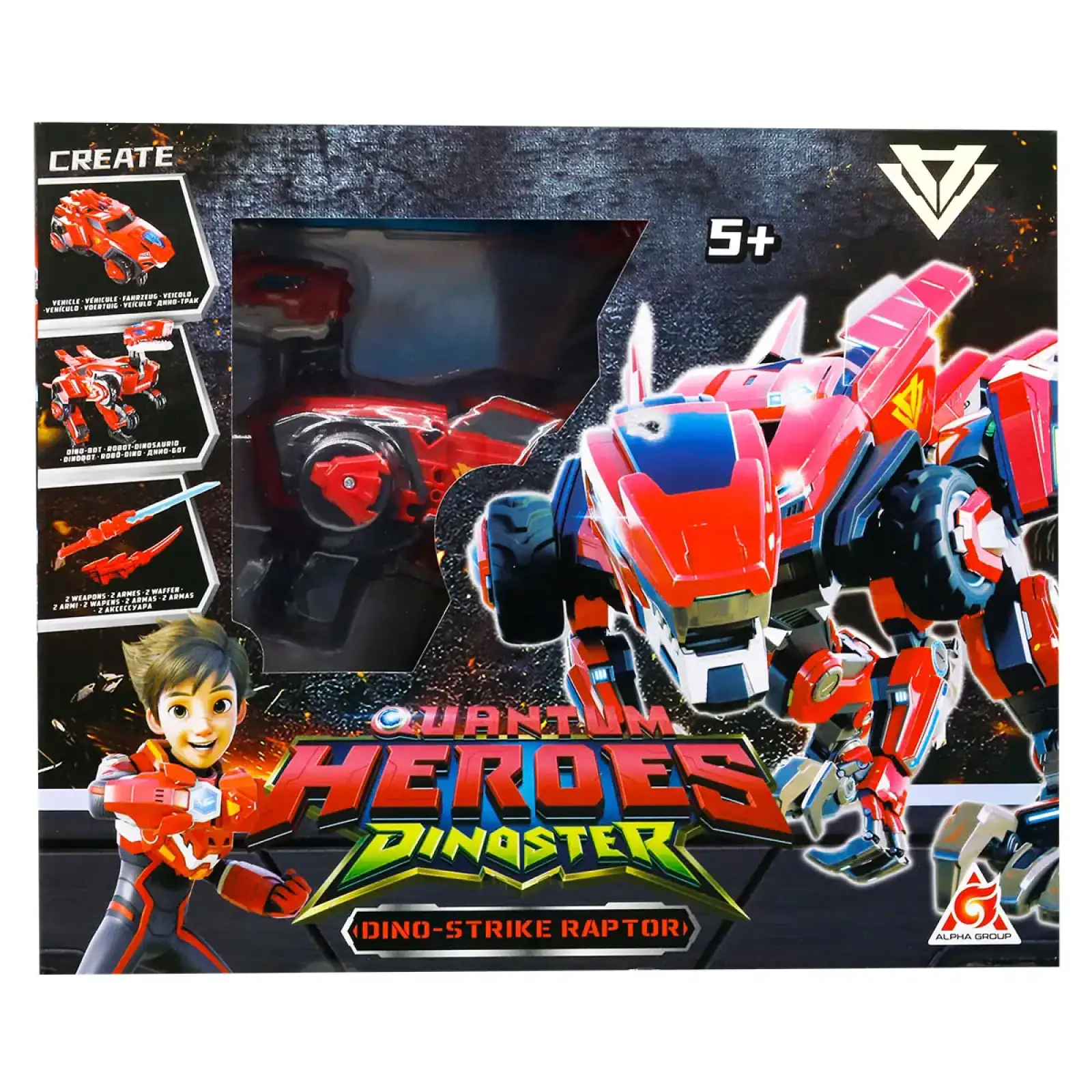 Динозавр-трансформер DINOSTER - МЕГА ДИНО-СТРАЙК РАПТОР (EU580805)