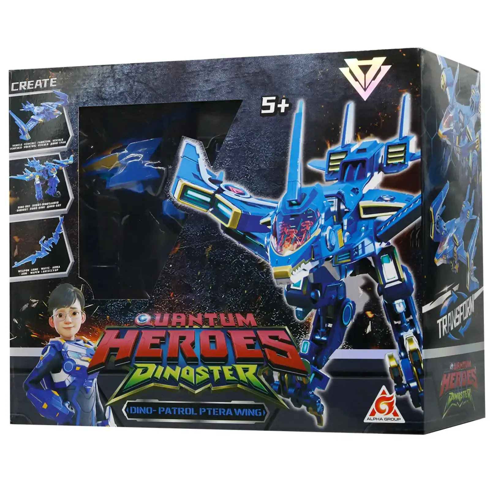 Динозавр-трансформер DINOSTER - МЕГА ДИНО-ПЕТРОЛ ПТЕРА ВІНГ (EU580808)