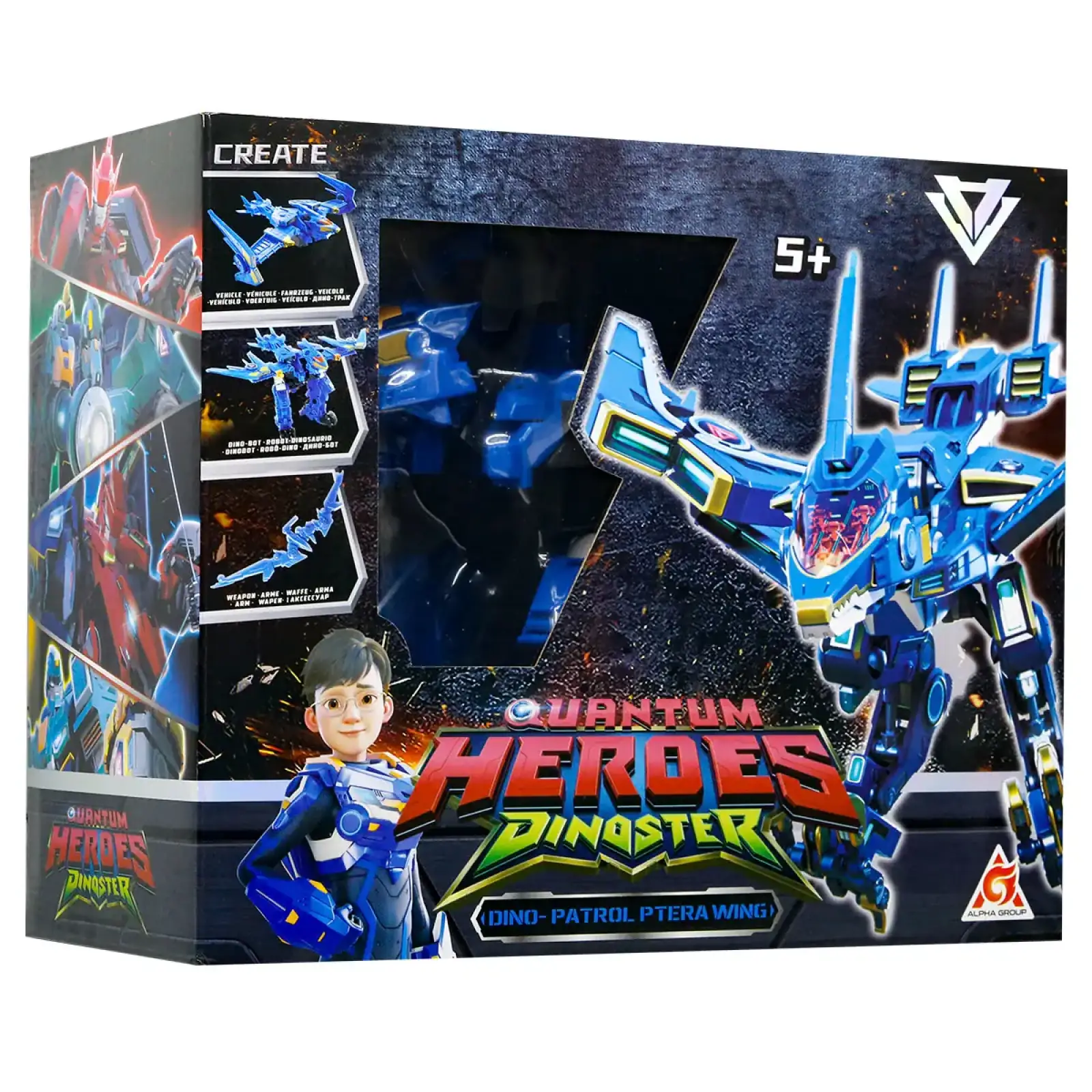 Динозавр-трансформер DINOSTER - МЕГА ДИНО-ПЕТРОЛ ПТЕРА ВІНГ (EU580808)