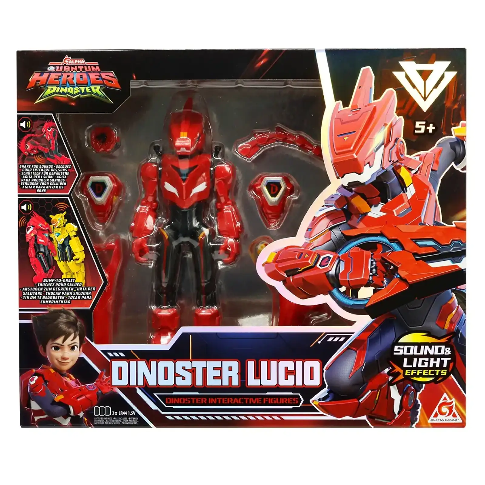 Фигурка с аксессуарами DINOSTER - ЛУЧИО (свет, звук) (EU583831)
