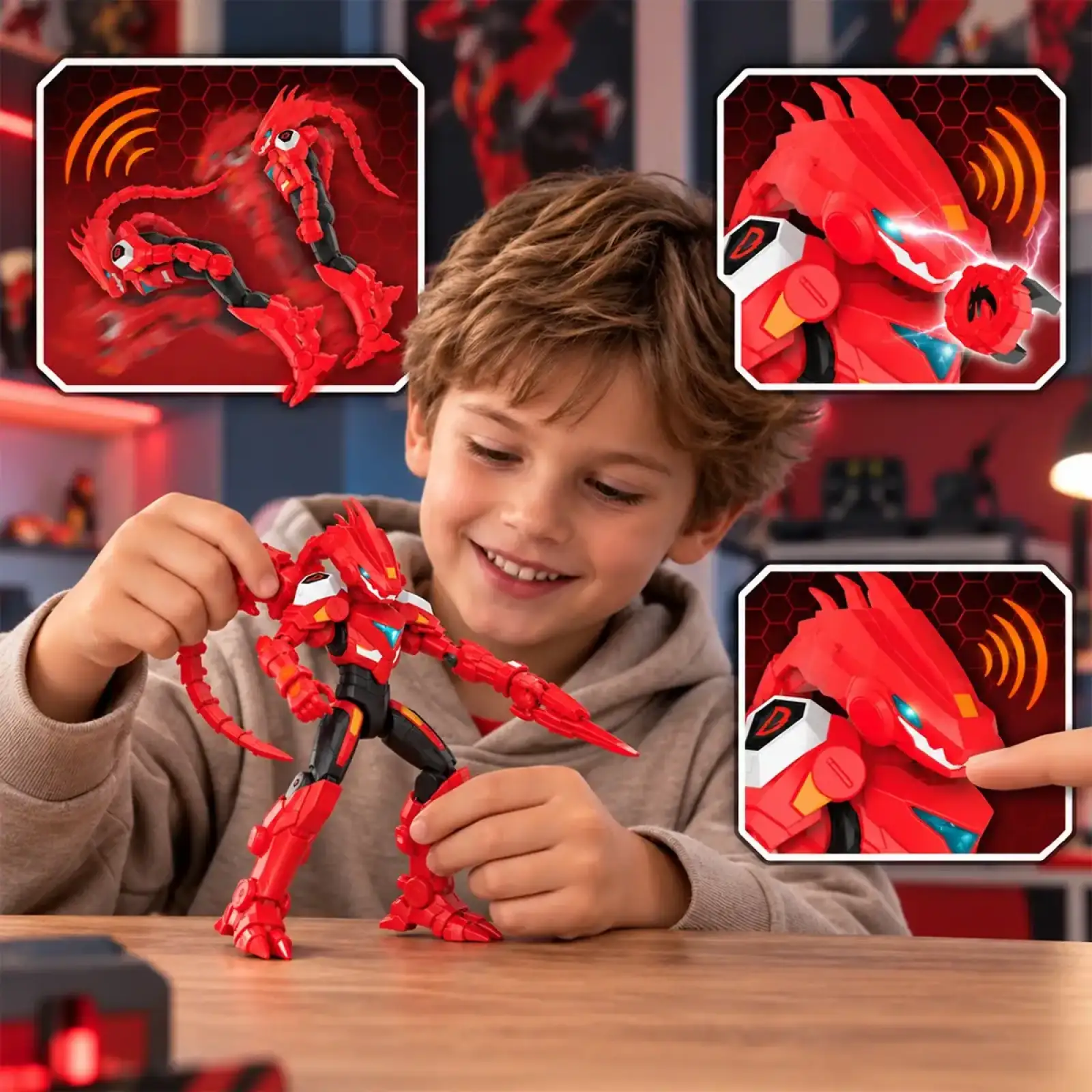 Фигурка с аксессуарами DINOSTER - ЛУЧИО (свет, звук) (EU583831)
