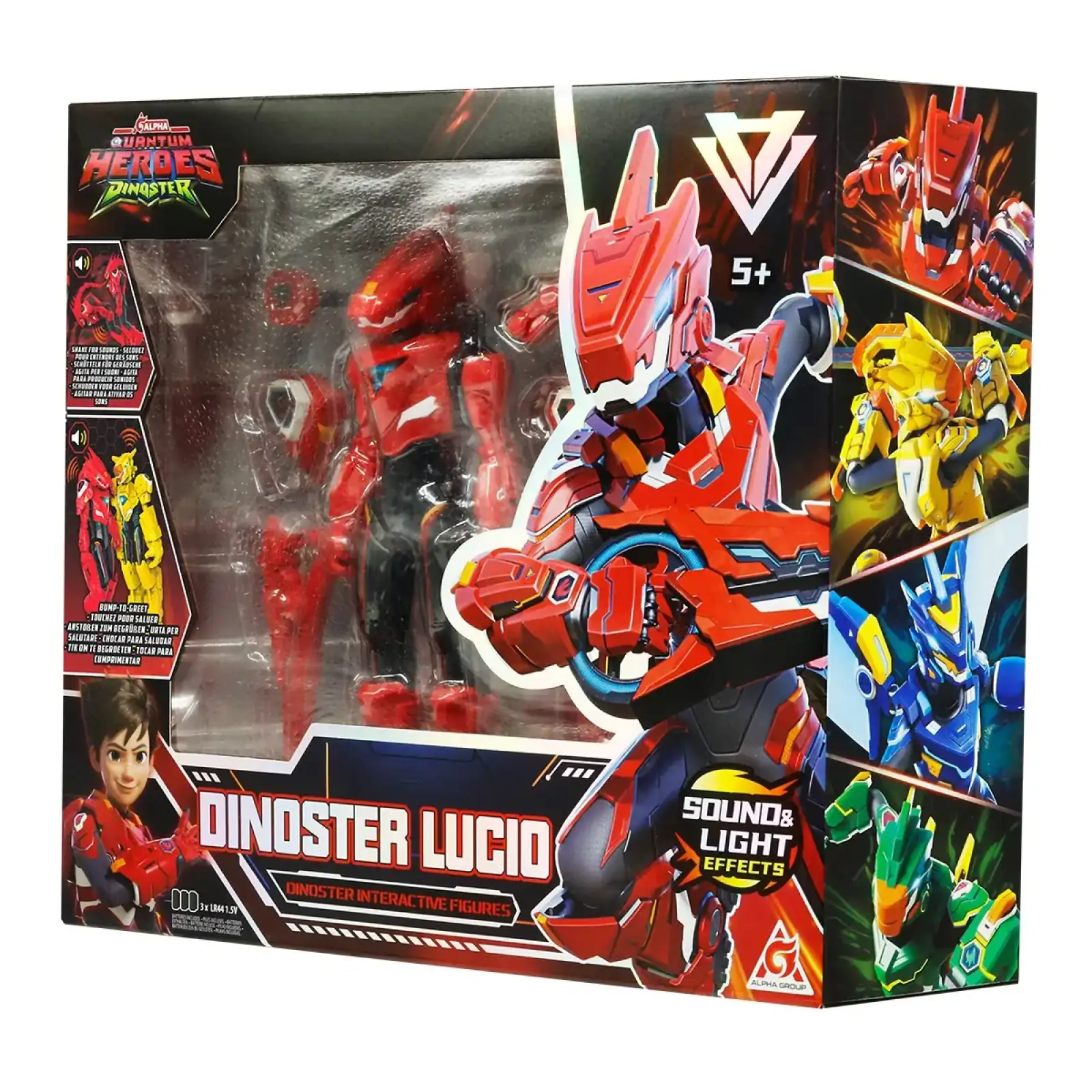 Фигурка с аксессуарами DINOSTER - ЛУЧИО (свет, звук) (EU583831)
