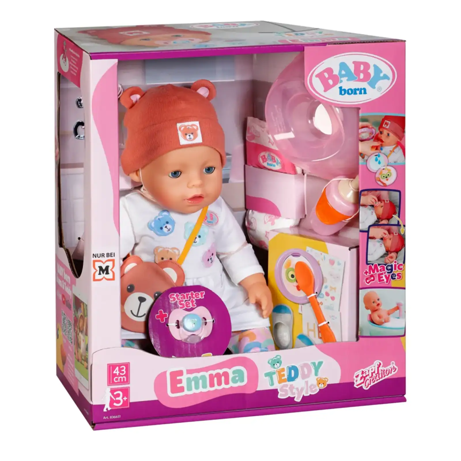Кукла BABY BORN – ЭММА-ТЕДДИ (43 cm, с аксессуарами) (836651)