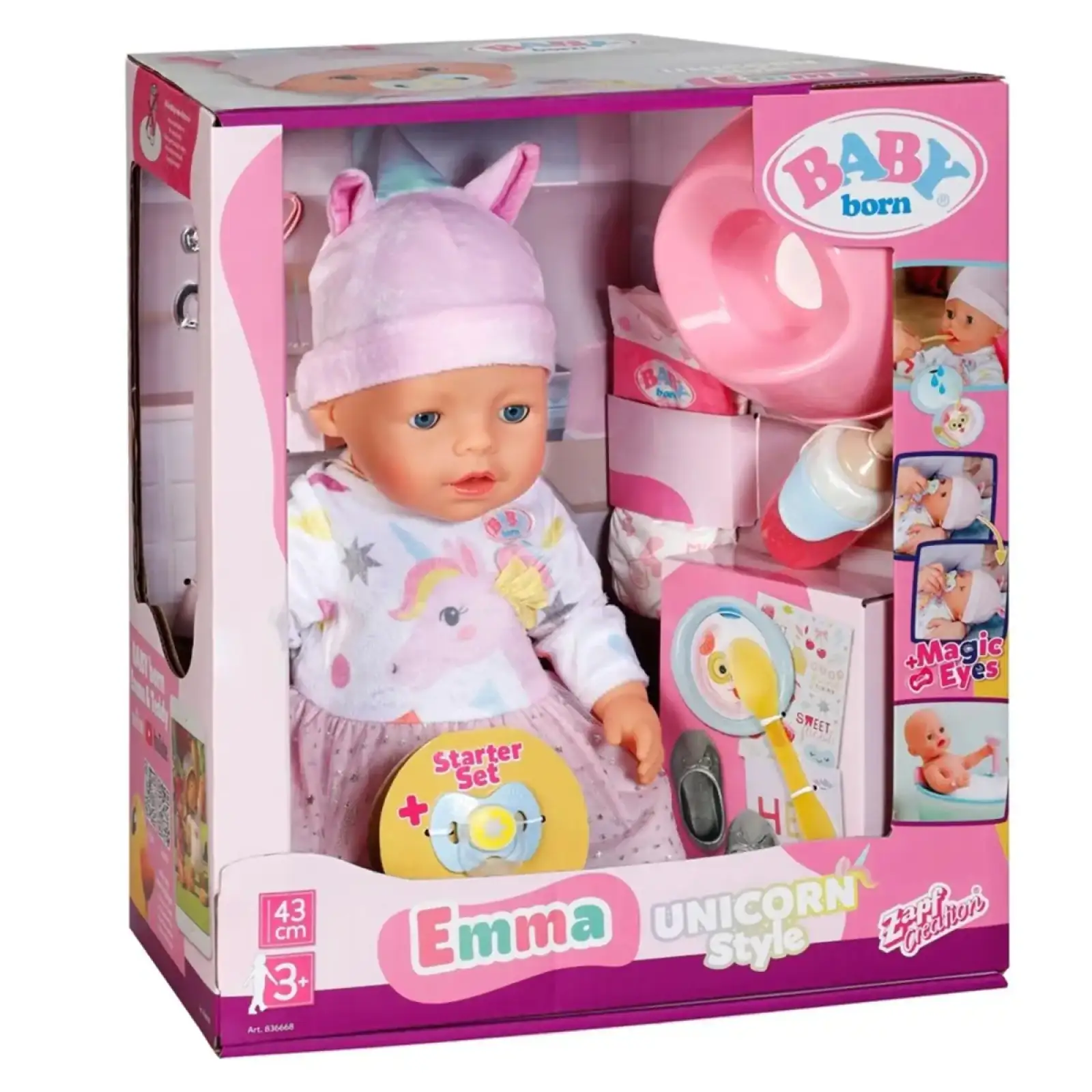 Кукла BABY BORN – ЭММА-ЕДИНОРОГ (43 см, с аксесс.) (836668)