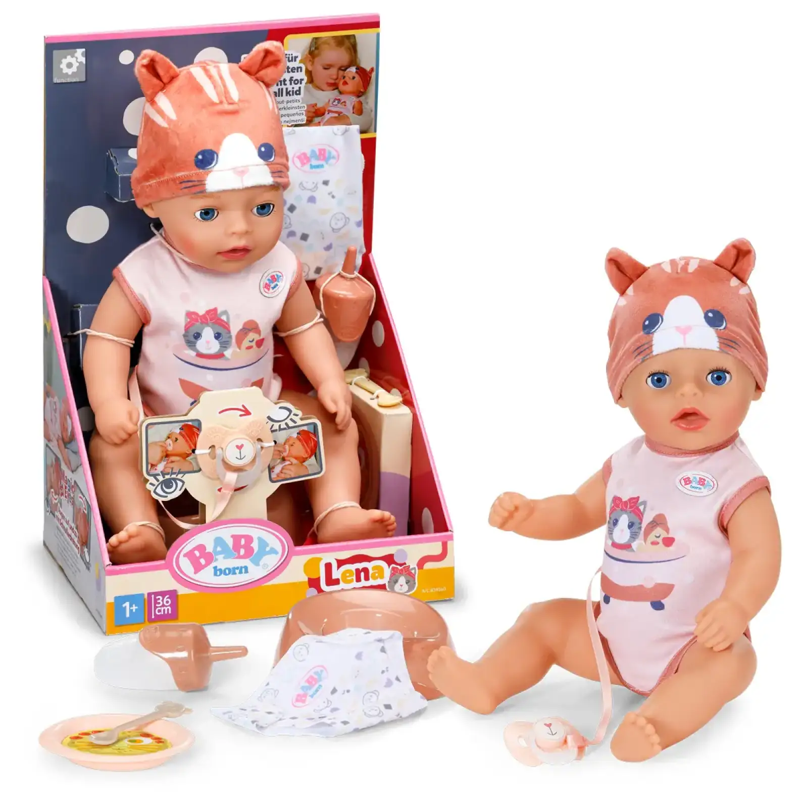 Кукла BABY BORN – ЛЕНА В КОСТЮМЕ КОТИКА (36 см, с аксесс.) (839560)