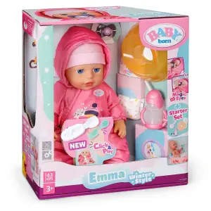 Лялька BABY BORN серії "Click & Play" – ЗИМОВИЙ СТИЛЬ ЕММИ (43 см, з аксес.) (841228)