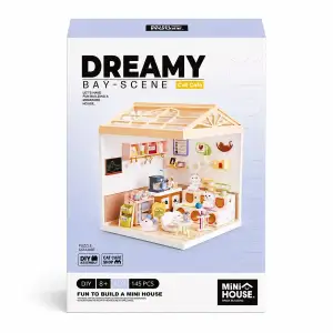 Конструктор-румбокс MINI HOUSE серии "Интерьер" – КОТОКАФЕ (свет) (8007)