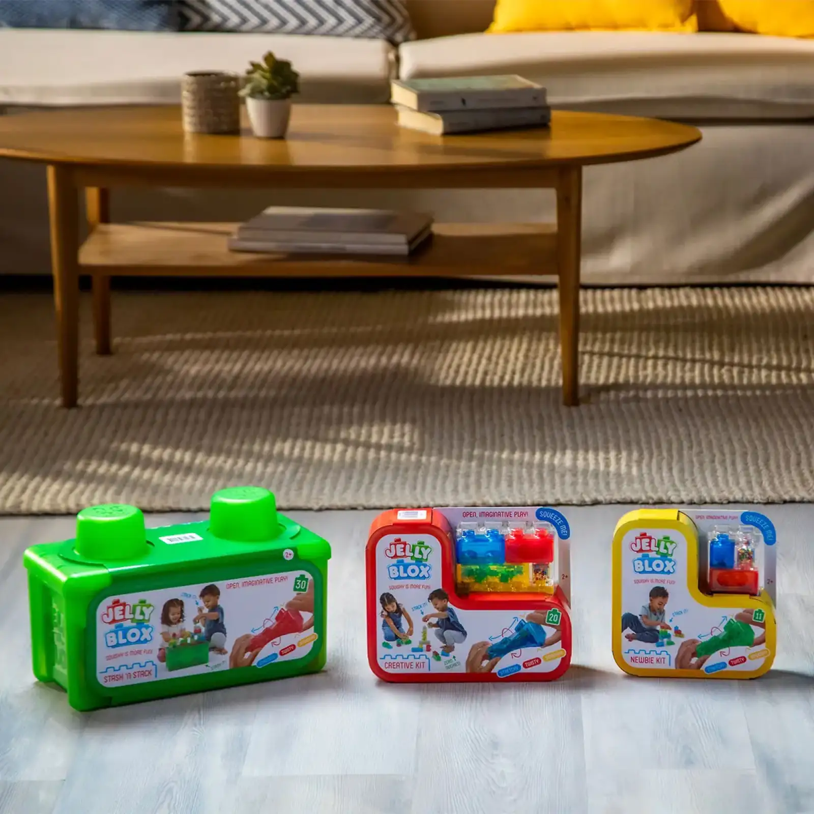 Сенсорний конструктор JELLY BLOX - В КЕЙСІ 2 В 1: БУДУЙ-СКЛАДАЙ (931693)