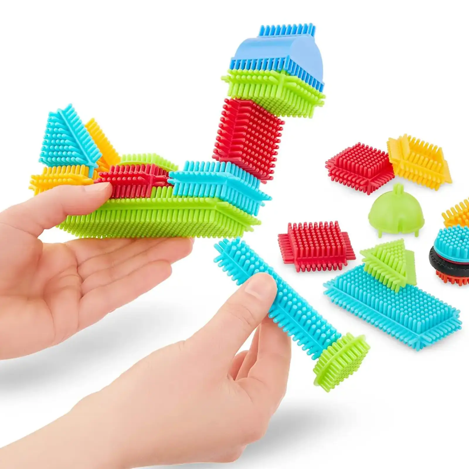 Конструктор серії Bristle Blocks - БУДІВЕЛЬНИК (56 деталей, у коробці) Battat Lite (BT3070Z)