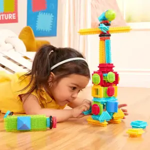 Конструктор серії Bristle Blocks - БУДІВЕЛЬНИК (56 деталей, у коробці) Battat Lite (BT3070Z)