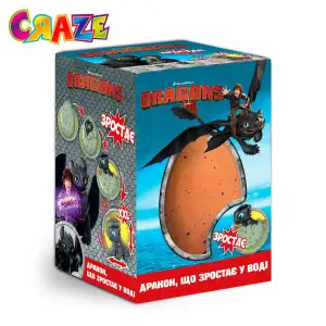 Растущая игрушка в яйце - DREAMWORKS DRAGONS (в ассорт.,в диспл.) Craze Mega Eggs (13328)