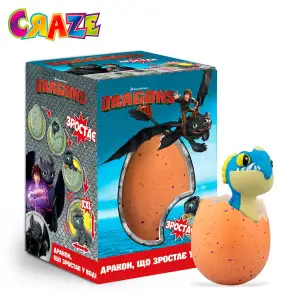 Растущая игрушка в яйце - DREAMWORKS DRAGONS (в ассорт.,в диспл.) Craze Mega Eggs (13328)