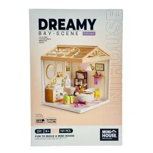 Конструктор-румбокс MINI HOUSE серії "Інтер'єр" – ВАННА КІМНАТА (світло) (8009)