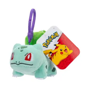 М'яка іграшка на кліпсі POKEMON - БУЛЬБАЗАВР W11 (PKW3921)