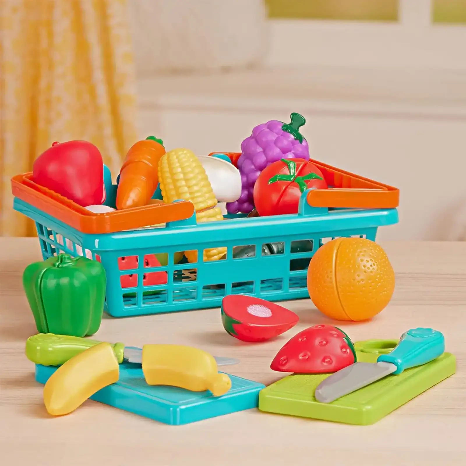 Игровой набор для двоих - ОВОЩИ-ФРУКТЫ НА ЛИПУЧКАХ Battat Lite (BT4743Z)