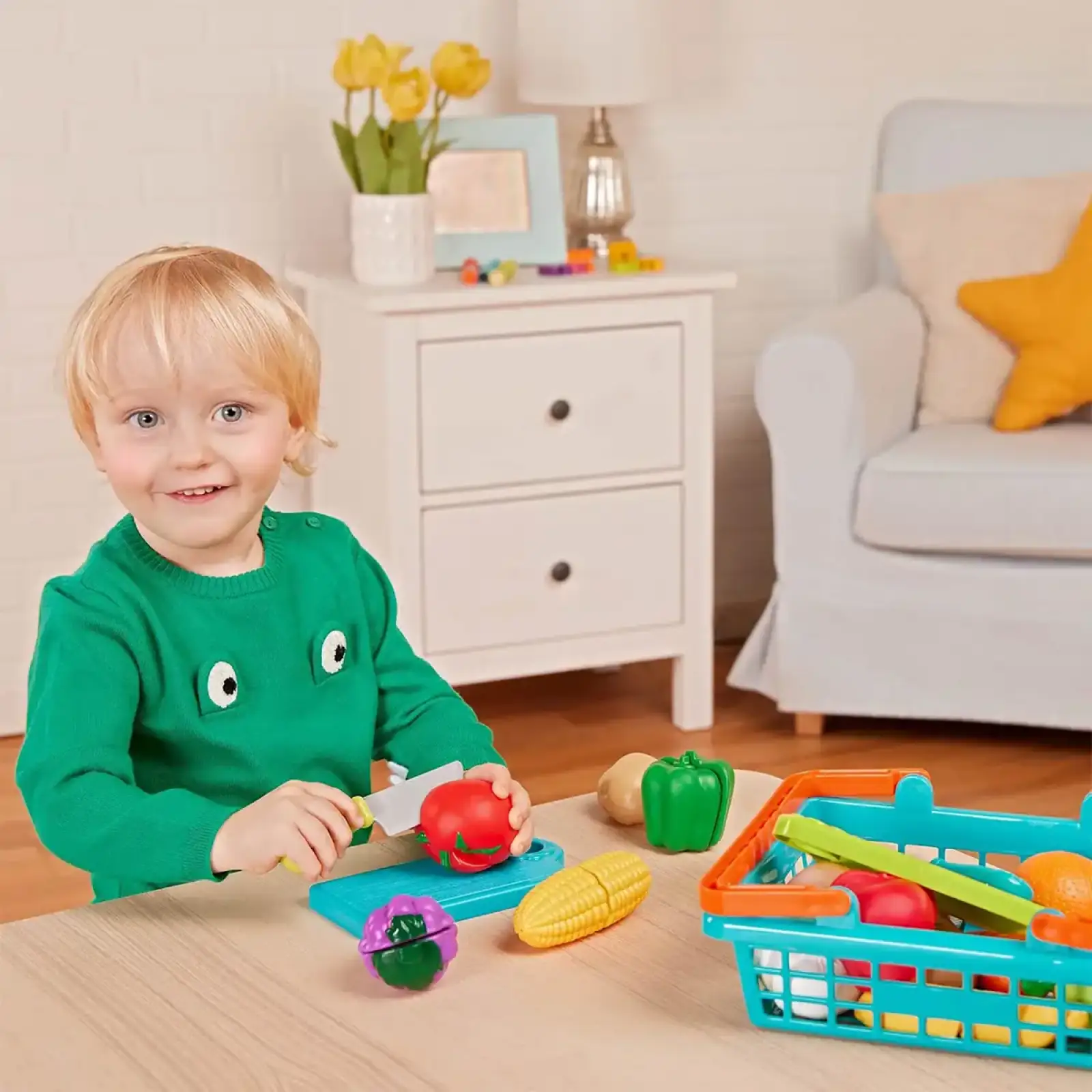 Игровой набор для двоих - ОВОЩИ-ФРУКТЫ НА ЛИПУЧКАХ Battat Lite (BT4743Z)