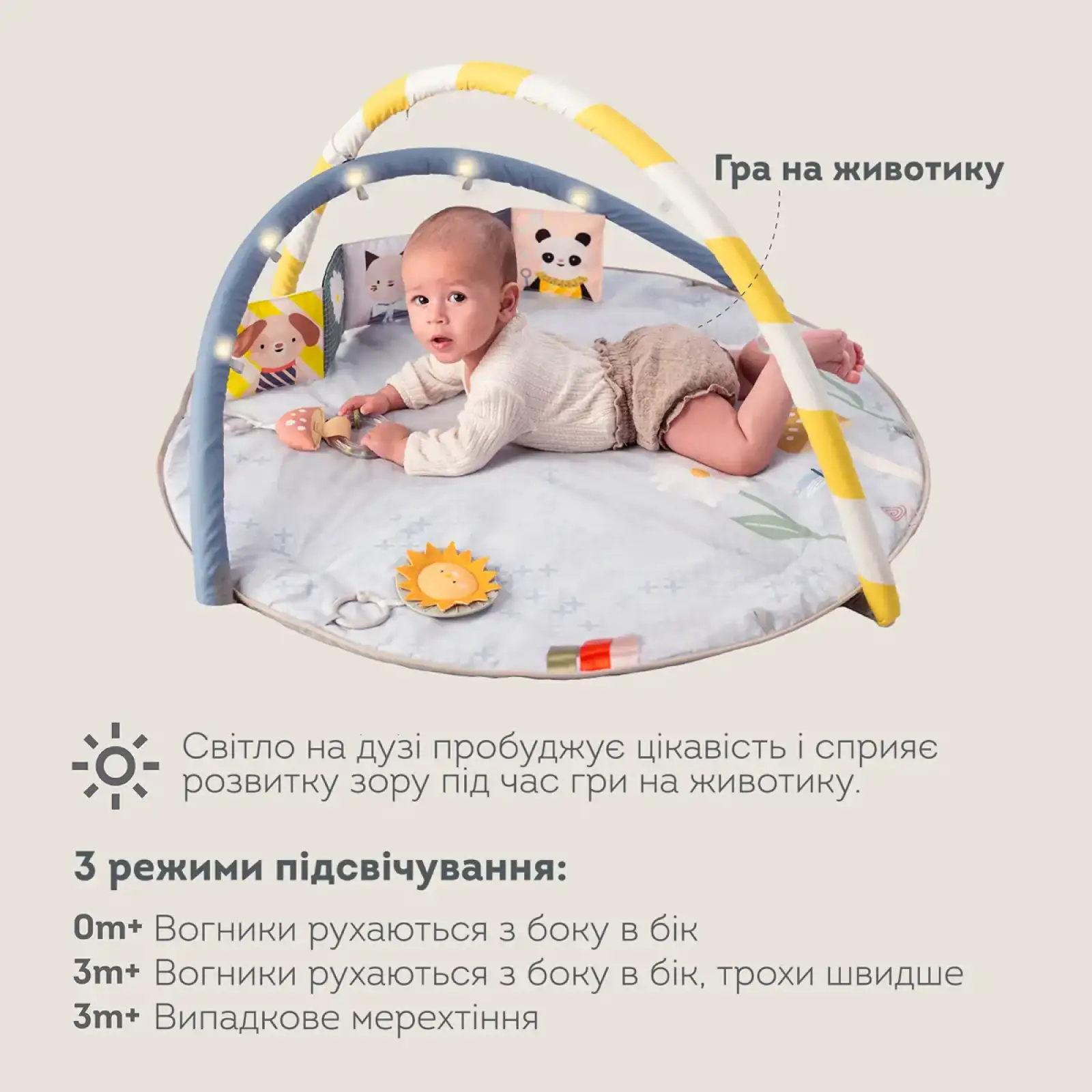 Развивающий музыкальный коврик с дугами коллекции 
