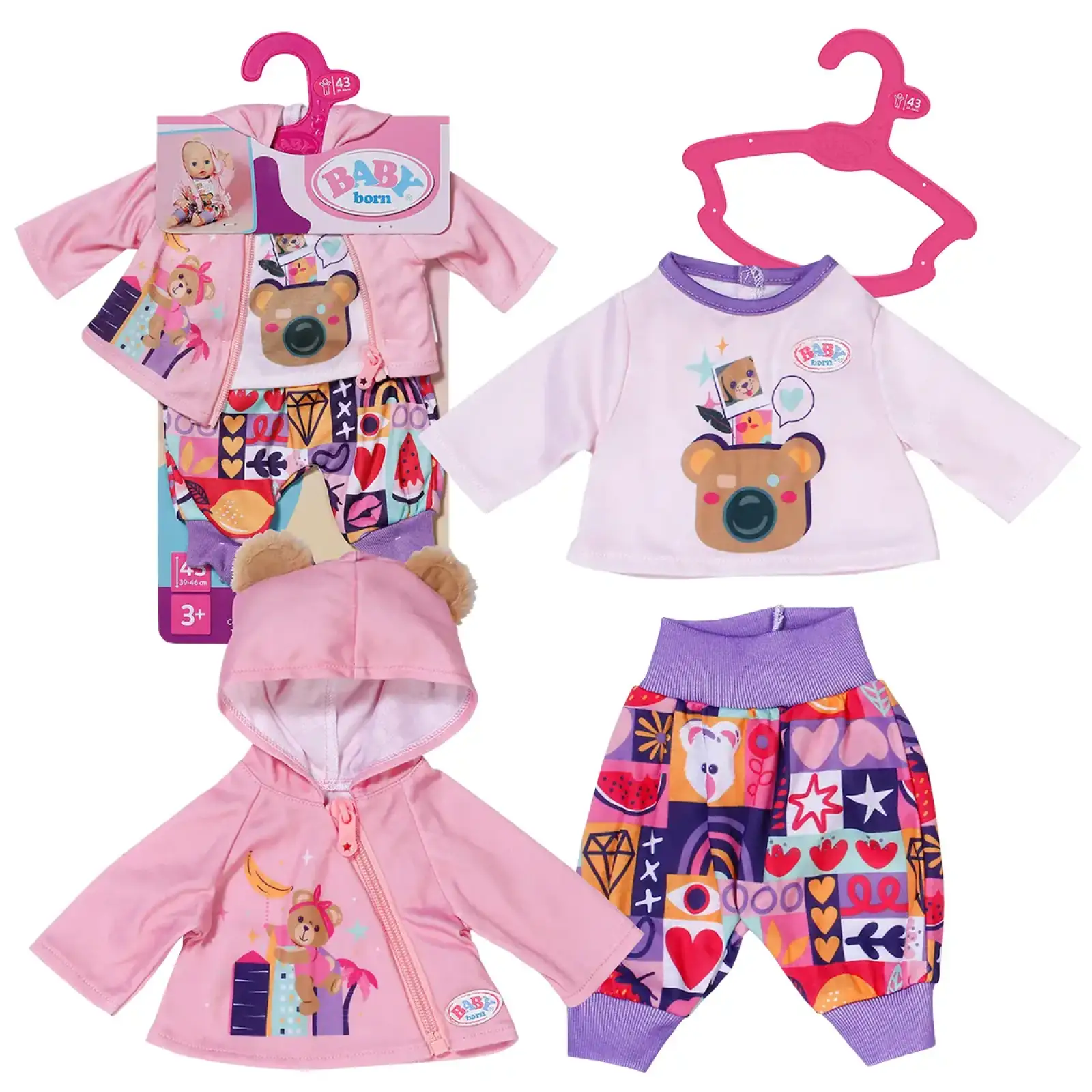 Набор одежды для куклы BABY BORN – МИЛЫЙ МЕДВЕЖОНОК (43 см) (837290)