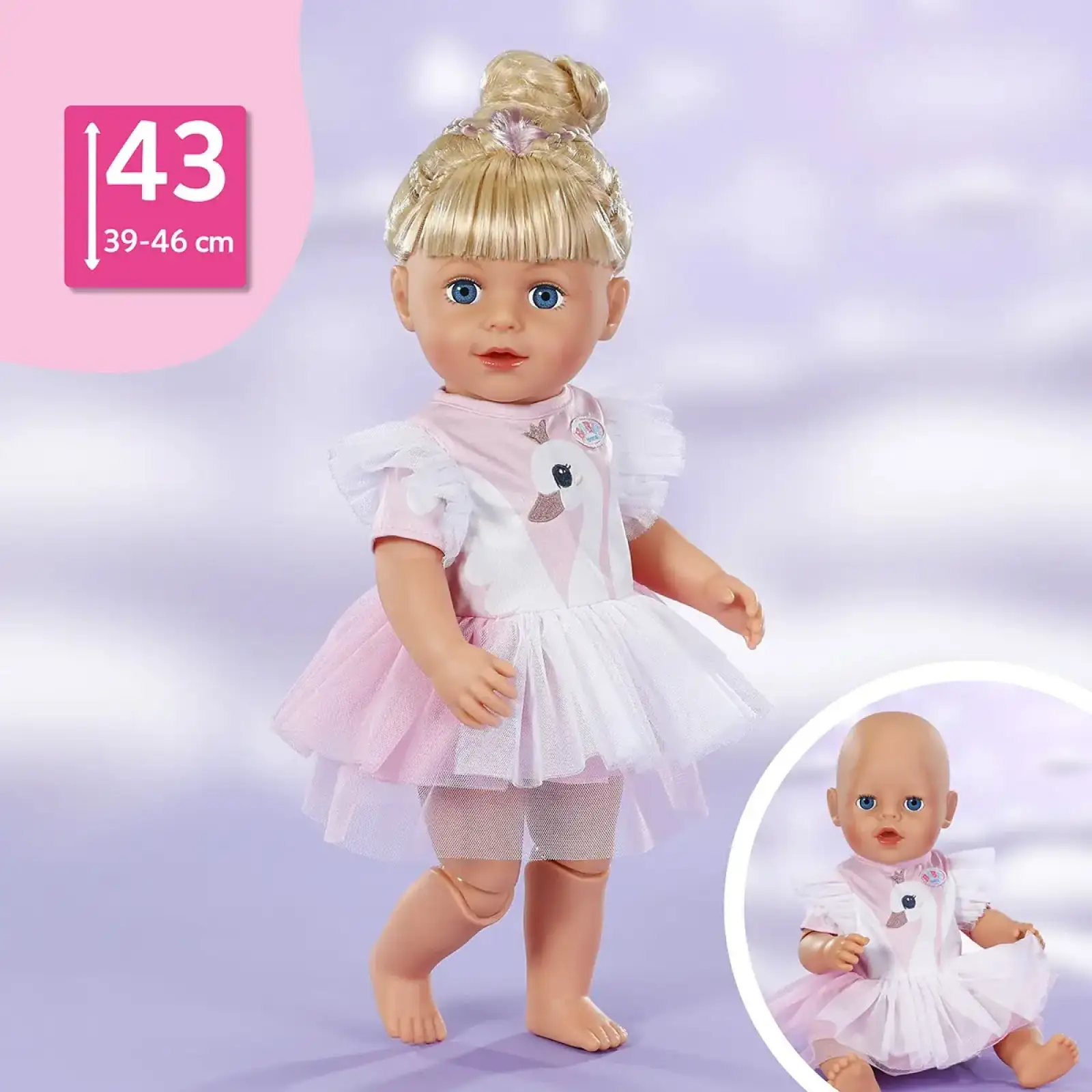 Одежда для куклы BABY BORN – ПЛАТЬЕ С ЛЕБЕДЕМ (43 cм) (841099)