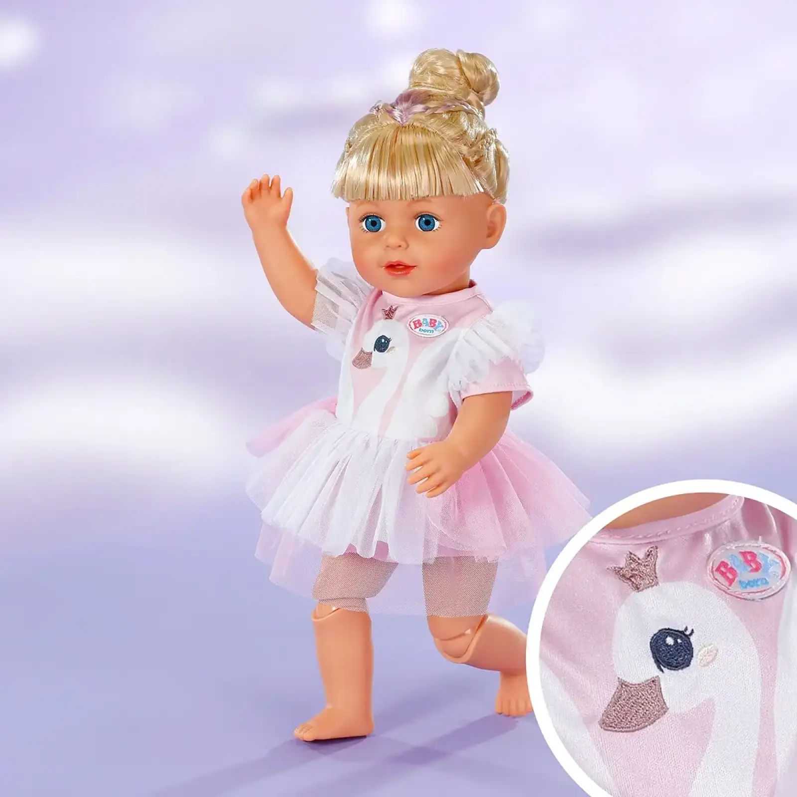 Одежда для куклы BABY BORN – ПЛАТЬЕ С ЛЕБЕДЕМ (43 cм) (841099)