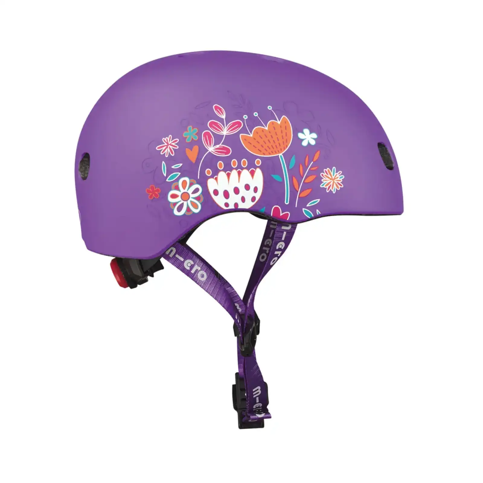 Захисний шолом MICRO - ФІОЛЕТОВИЙ З КВІТАМИ (52-56 cm, M) (AC2138BX)
