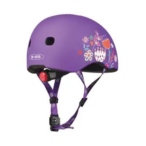 Захисний шолом MICRO - ФІОЛЕТОВИЙ З КВІТАМИ (52-56 cm, M) (AC2138BX)
