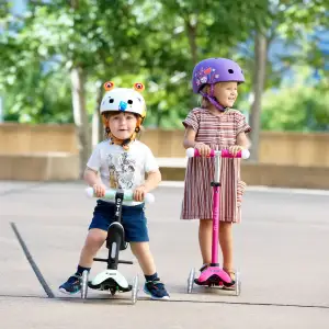Захисний шолом MICRO - ФІОЛЕТОВИЙ З КВІТАМИ (52-56 cm, M) (AC2138BX)