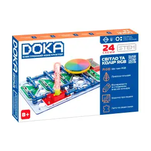 Конструктор електронний DOKA "СВІТЛО ТА КОЛІР RGB" (D70700)