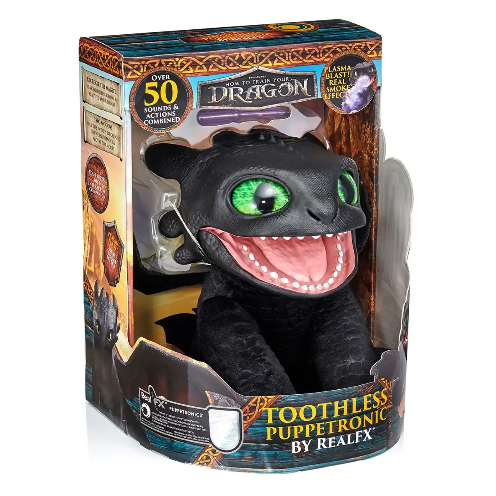 Интерактивная мягкая игрушка PUPPETRONIC BY REAL FX - БЕЗЗУБИК (HTTYD-1001-01)