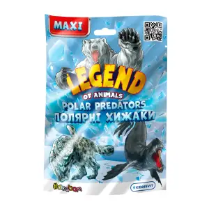 Стретч-іграшка у вигляді тварини серії "LEGEND OF ANIMALS МАКСІ" – ПОЛЯРНІ ХИЖАКИ (у диспл.) #sbabam (102/CN22)