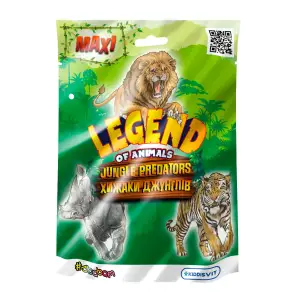 Стретч-игрушка в виде животного серии "LEGEND OF ANIMALS МАКСИ" – ХИЩНИКИ ДЖУНГЛЕЙ (в диспл.) #sbabam (30/CN23)