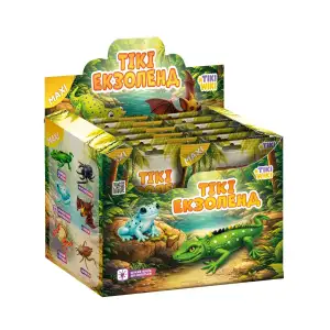 Дисплей стретч-игрушек в виде животного TIKI WIKI серии "Maxi" – ТИКИ ЭКЗОЛЕНД (12 шт.) (SQ144-CDU)