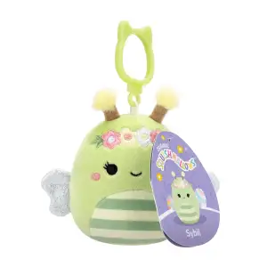 Мягкая игрушка на клипсе SQUISHMALLOWS – ПЧЕЛКА СИБИЛ (9 cm) (SQCP00460)