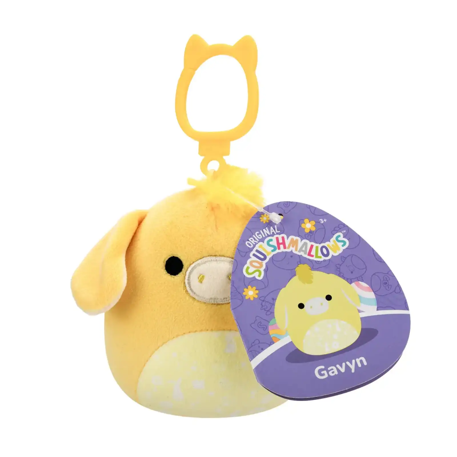 Мягкая игрушка на клипсе SQUISHMALLOWS – ОСЛИК ГЕВИН (9 cm) (SQCP00461)