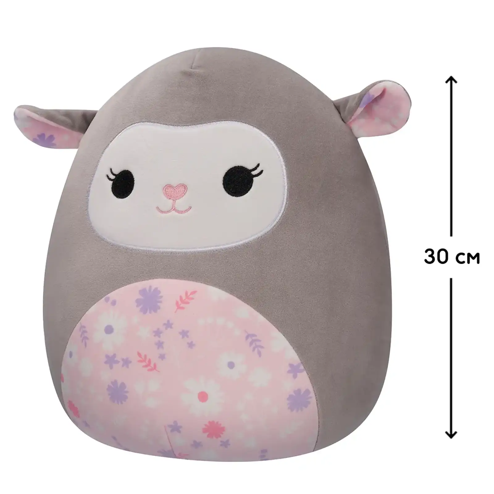М'яка іграшка SQUISHMALLOWS - СІРЕ ЯГНЯ (30 cm) (SQER00912)