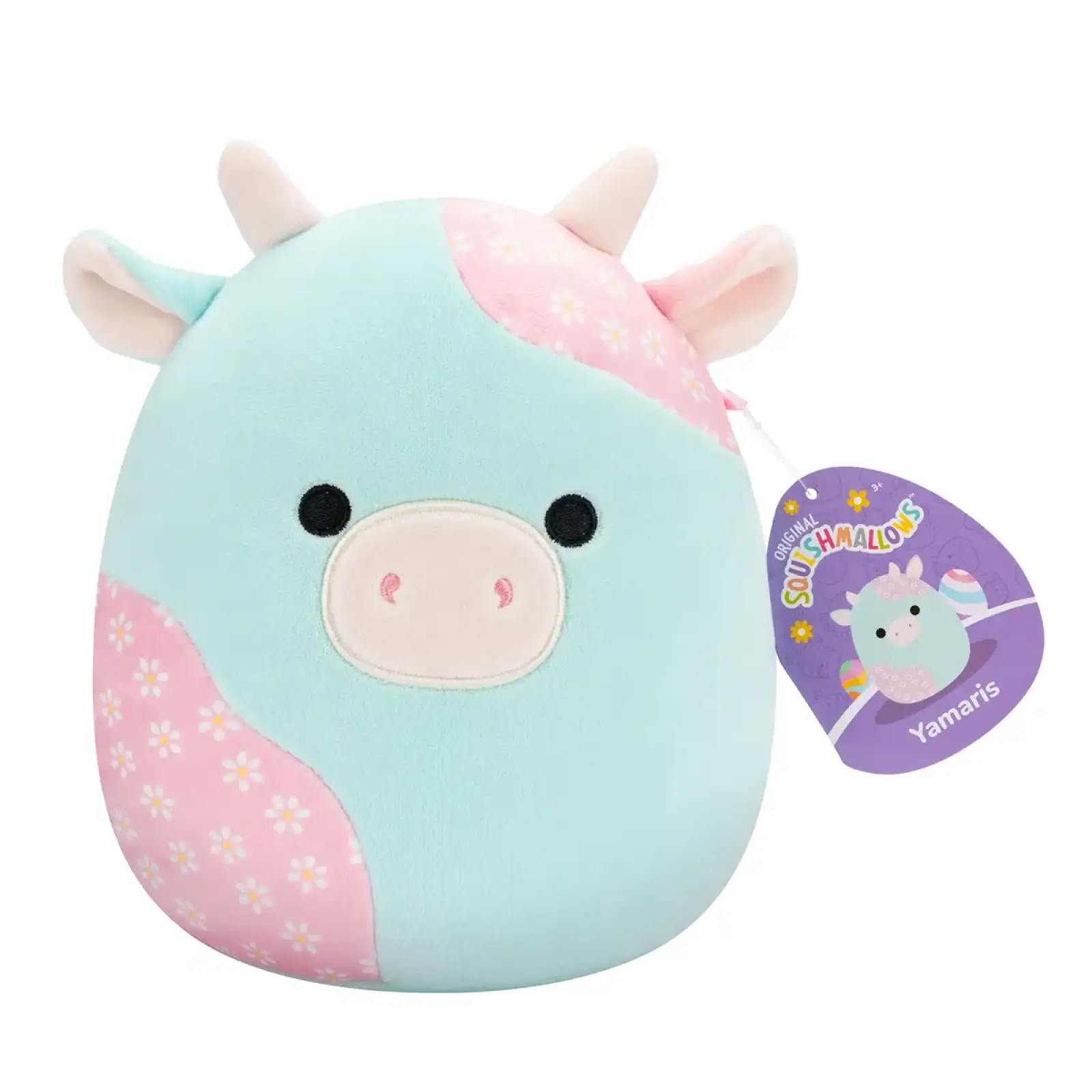 М'яка іграшка SQUISHMALLOWS - М'ЯТНА ПАСТЕЛЬНА КОРІВКА (19 cm) (SQER01209)