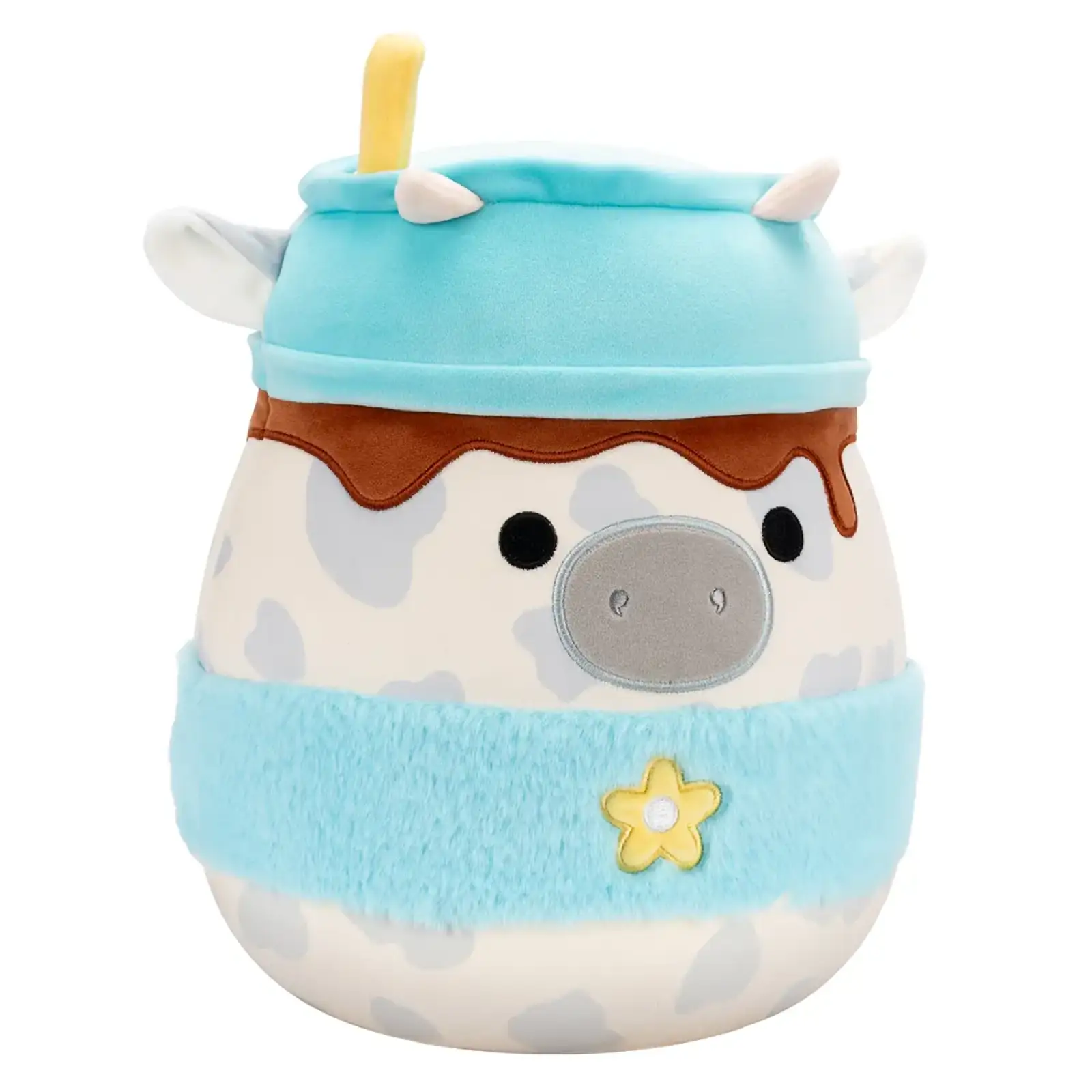М'яка іграшка SQUISHMALLOWS – СІРА КОРІВКА (30 cm) (SQER01263)