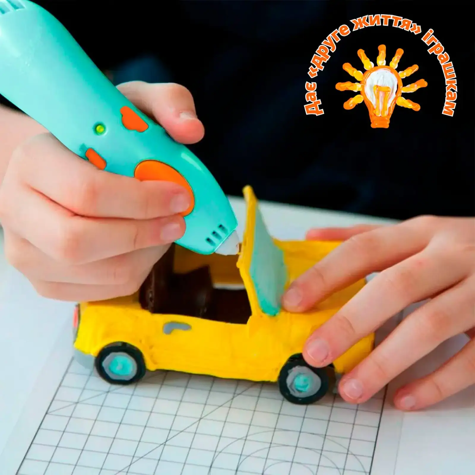 Набір стрижнів для 3D-ручки 3Doodler Start - МІКС (75 шт: помаранчевий, жовтий, зелений) (3DS-ECO-MIX2-75)