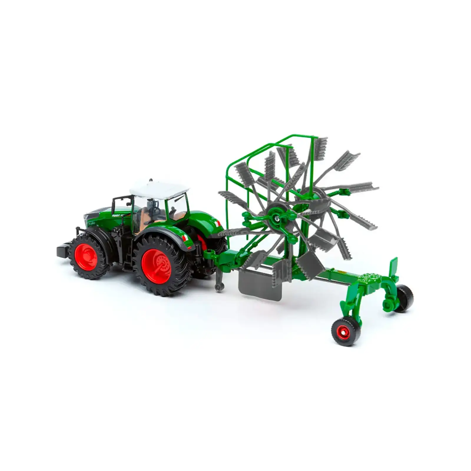 Модель - ТРАКТОР FENDT 1050 VARIO з роторними валковими граблями (10 cm) Bburago (18-31665)