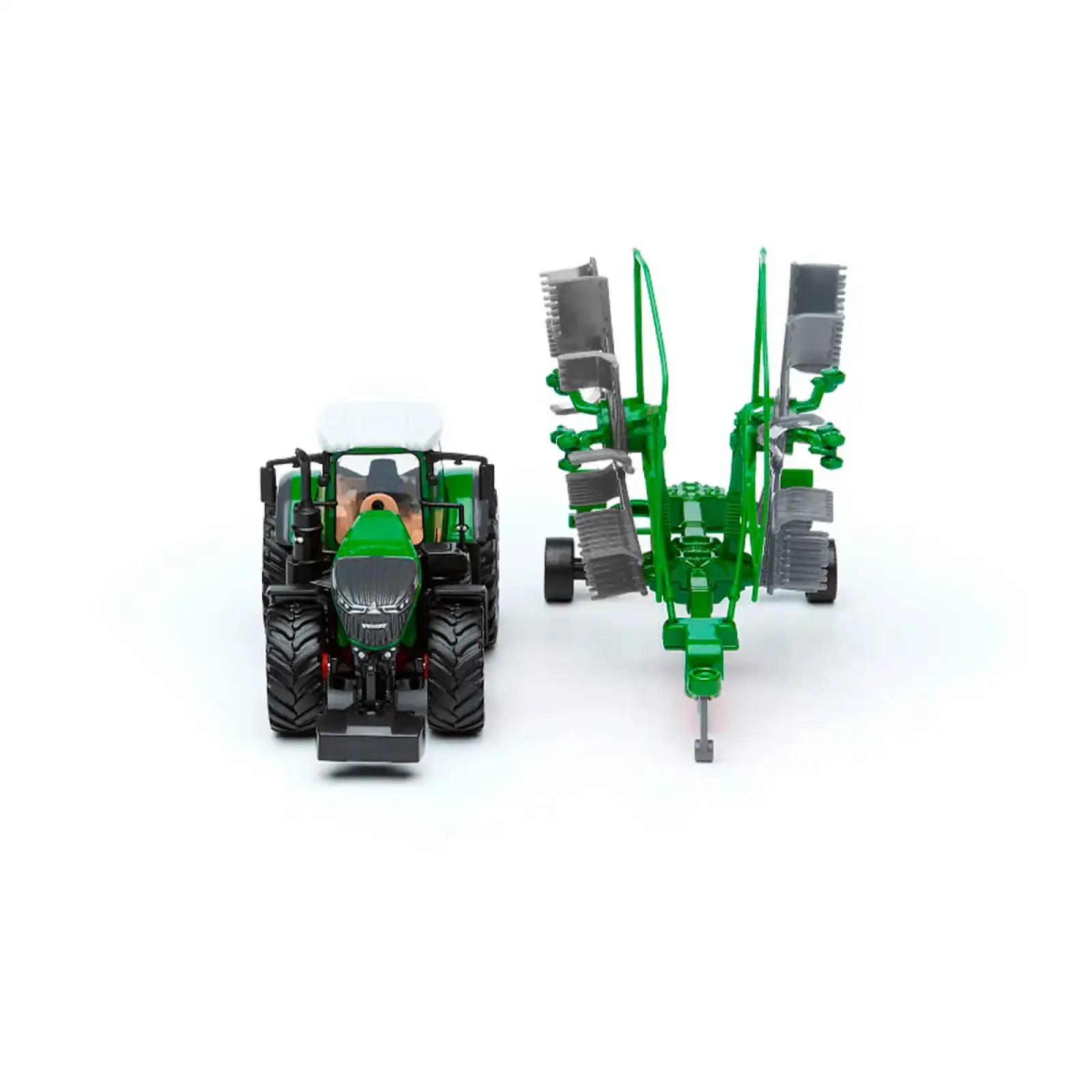 Модель - ТРАКТОР FENDT 1050 VARIO з роторними валковими граблями (10 cm) Bburago (18-31665)