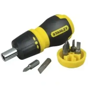 Викрутка Stanley набір Multibit Stubby, L=120мм, реверсивна, 6 біт UA