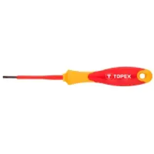Отвертка TOPEX Викрутка шліцева 1000В, 3,0 х 100 мм, CrMo (39D471)